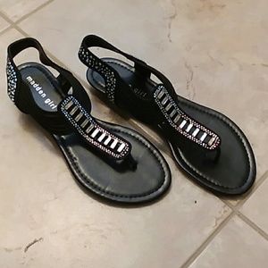 Madden girl black sandals sz 7.5